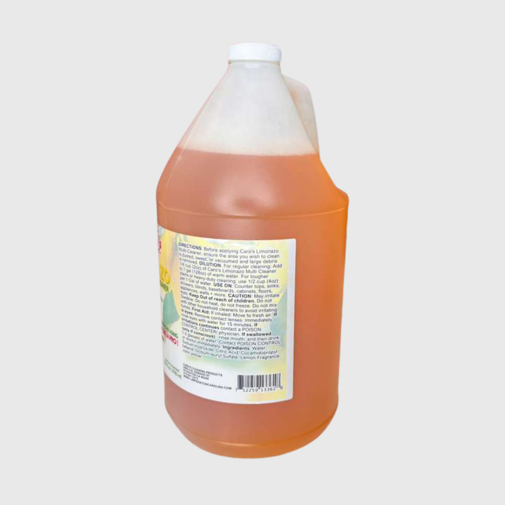 (1) Caro's Concentrated Limonazo Multi-Surface Cleaner 128 fl.oz (4QT)