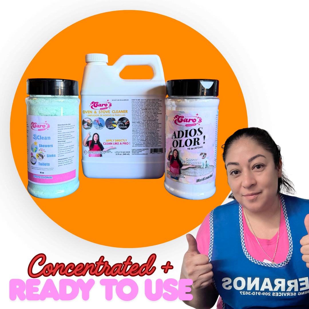 PACK: 1xAdios Olor 16oz + 1xOven 32oz Square + 1x3Clean 16oz