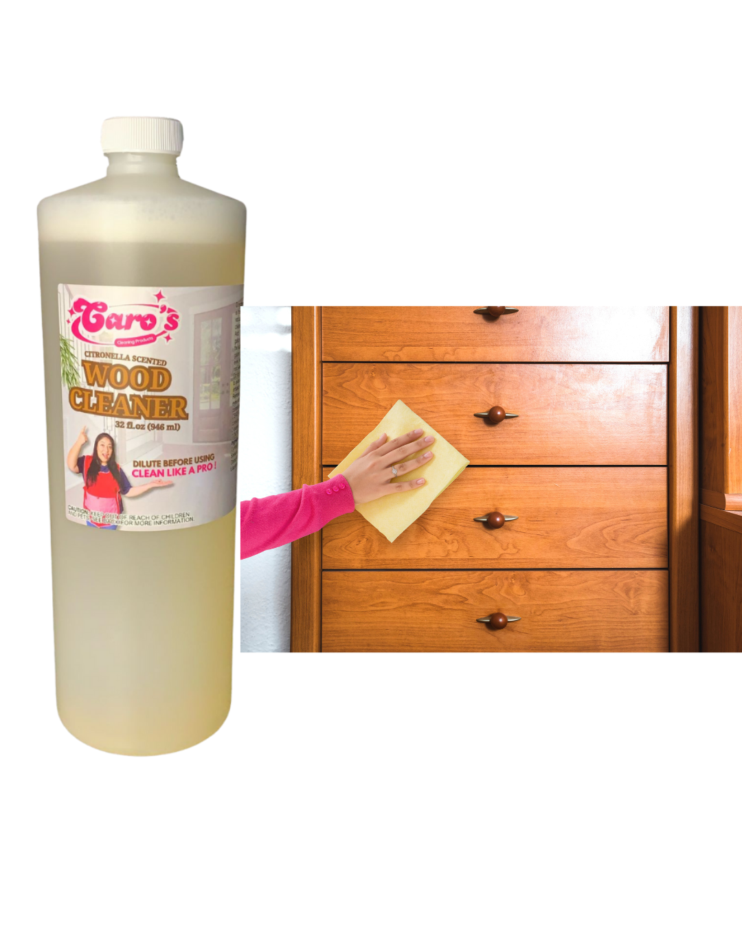 Caro's Wood Cleaner Concentrated - Citronella Scented
