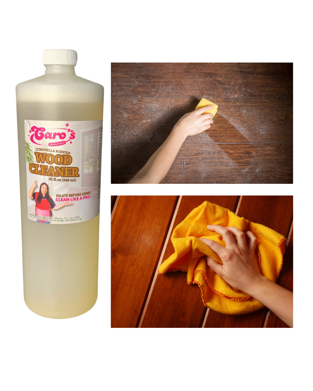 Caro's Wood Cleaner Concentrated - Citronella Scented