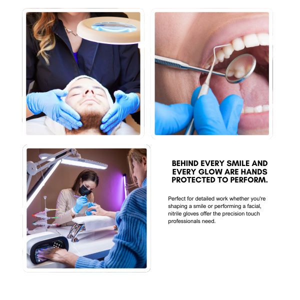 IFI Blue Nitrile Examination Gloves 100pz Home & Commercial