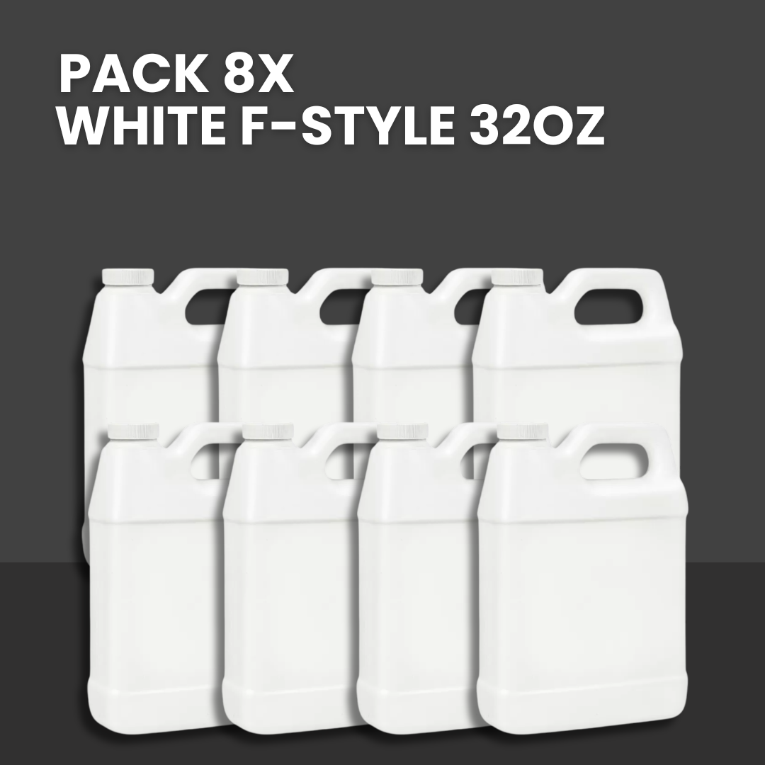 Empty White F-Style Bottle 32oz