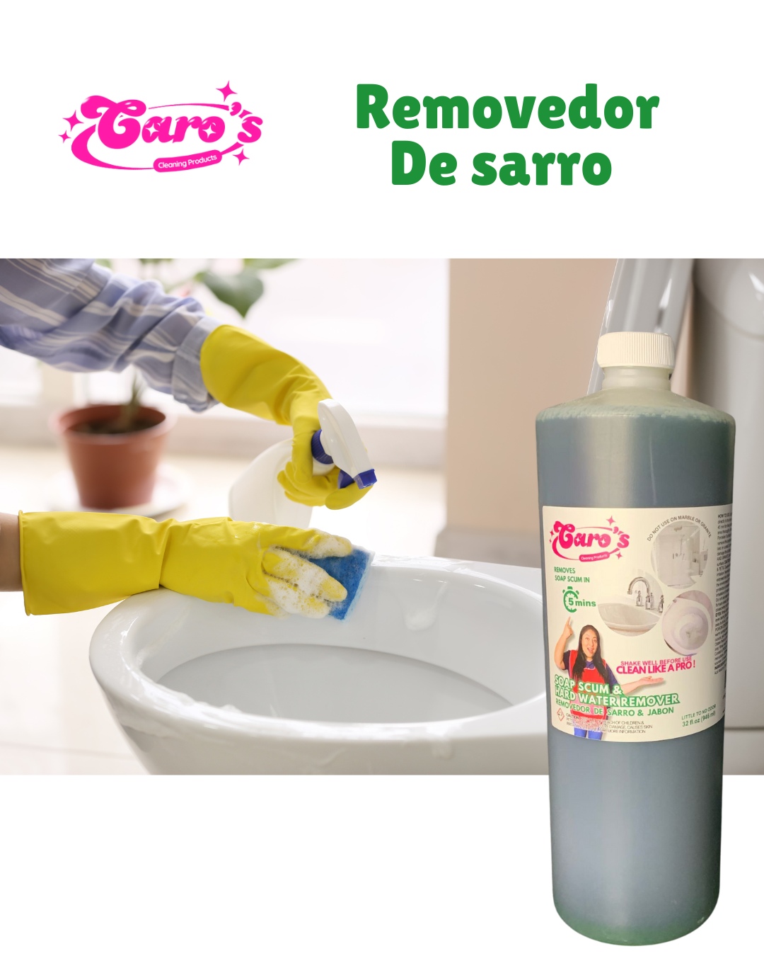 PACK DE 3 : Caro's Sarro, Desgrasa, & Oven Cleaner 32 fl.oz