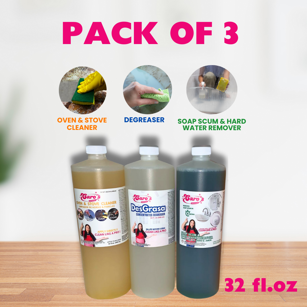 PACK DE 3 : Sarro, Desgrasa, & Oven Cleaner 32 fl.oz