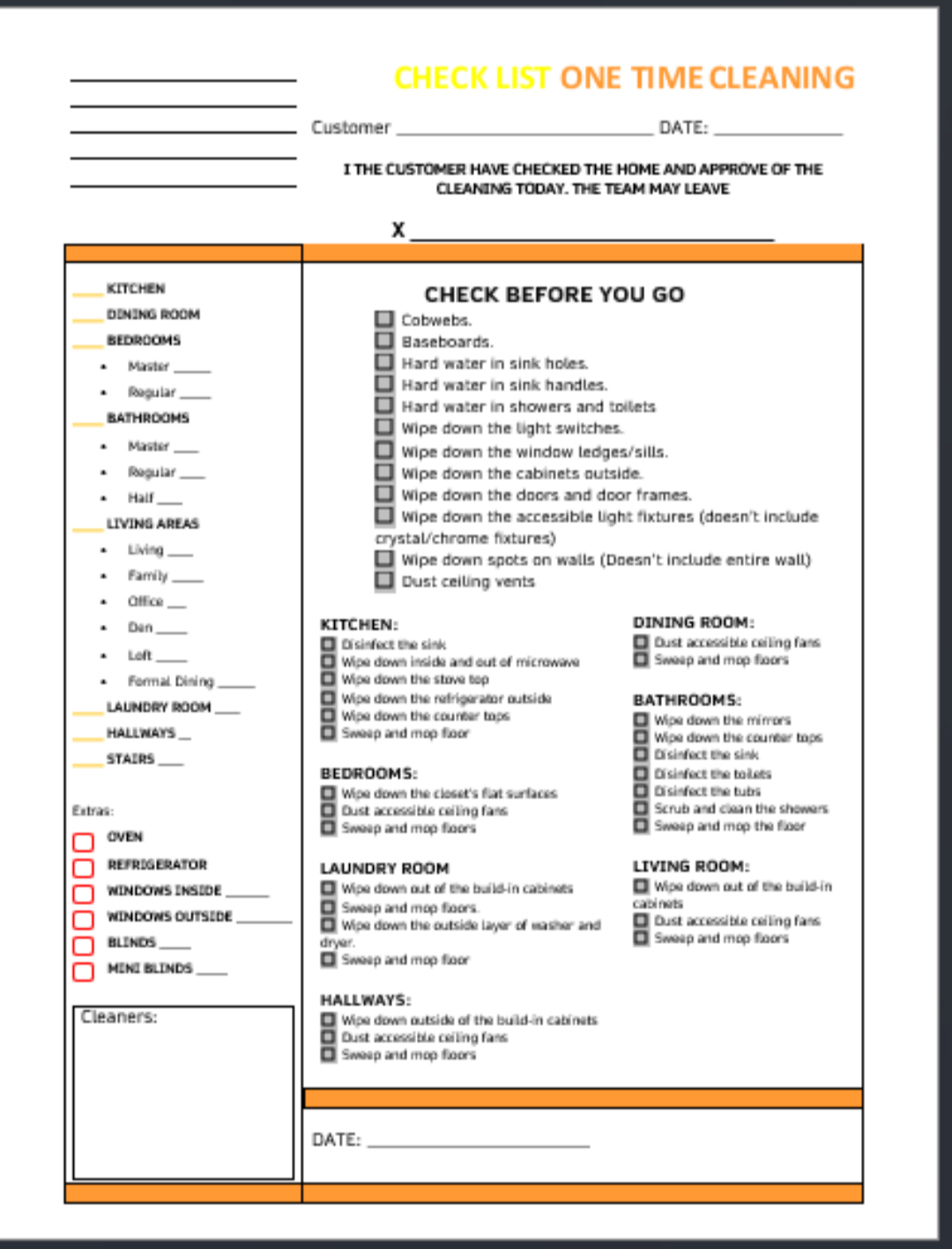 Contratos editables para negocios de limpieza de casas