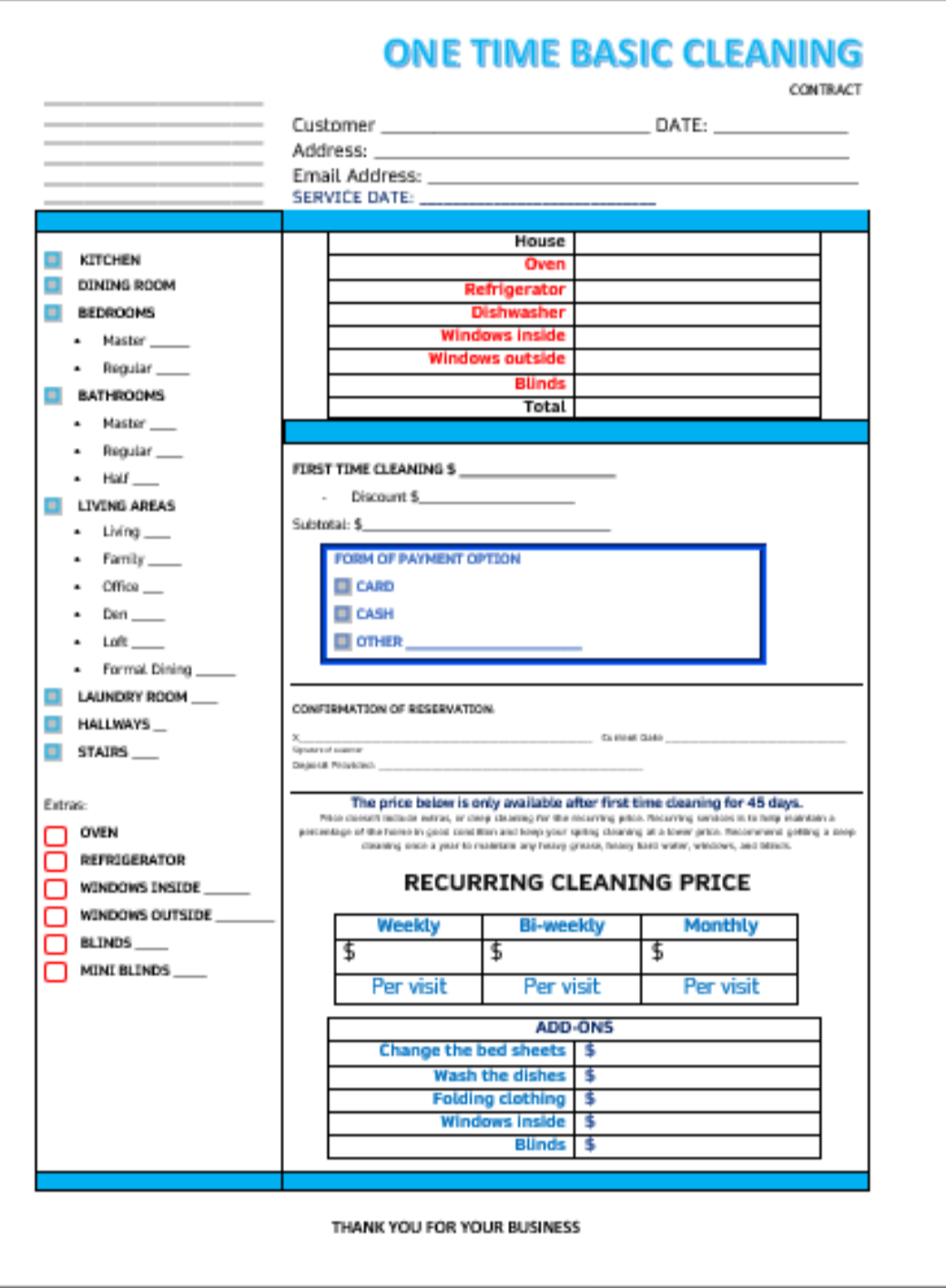 Contratos editables para negocios de limpieza de casas