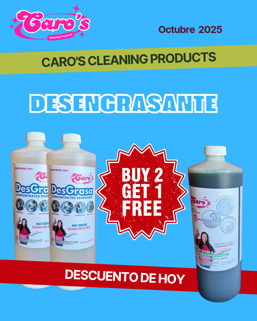 Caro's Desgrasa 32oz Concentrado
