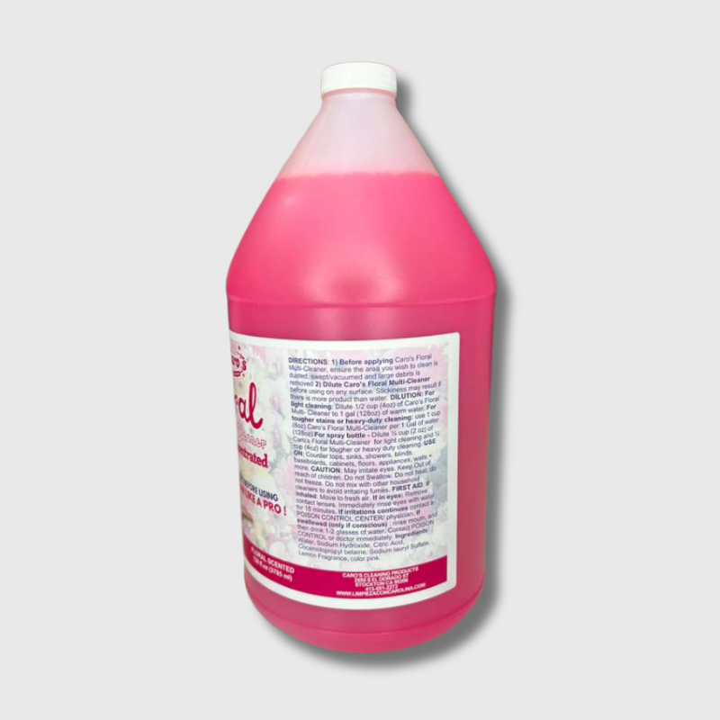 (1) Caro's Concentrated Floral Multi Surface Cleaner Gallon 128 fl.oz (4QT)