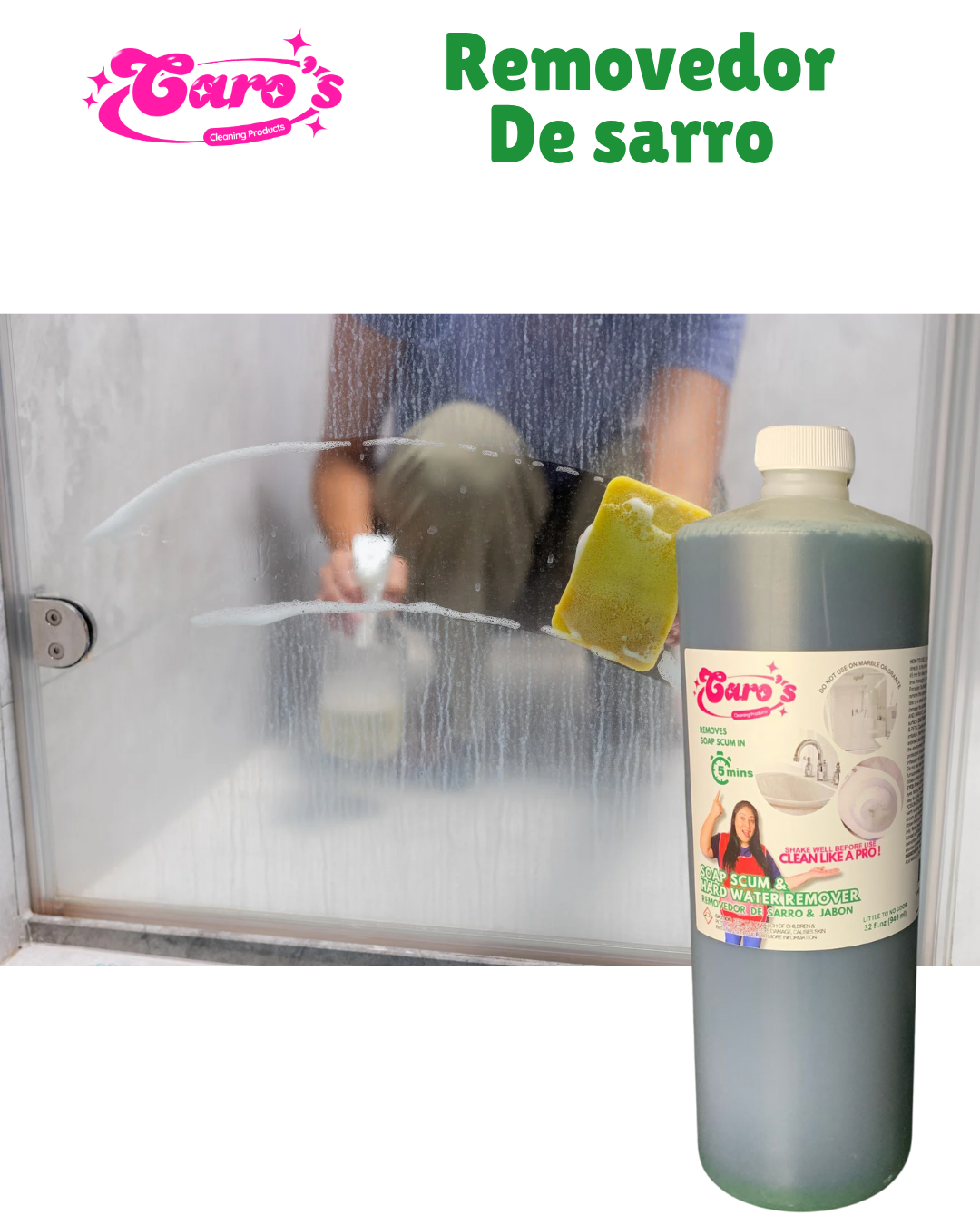 Caro's Removedor de Sarro y Jabón pegado 32oz