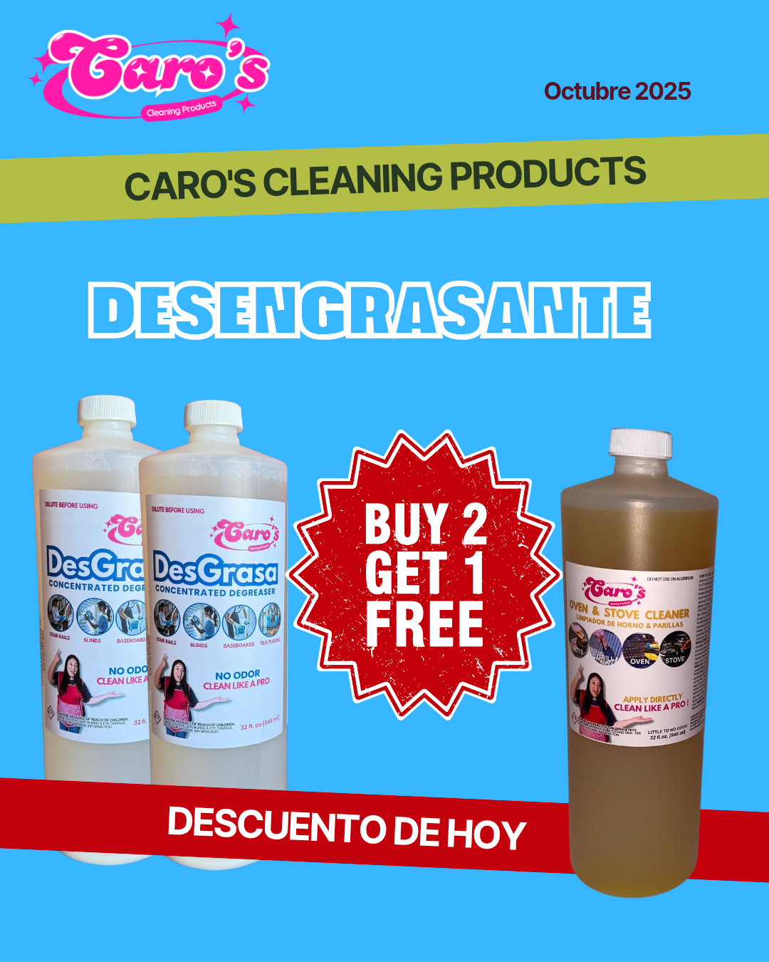 Caro's Desgrasa 32oz Concentrado