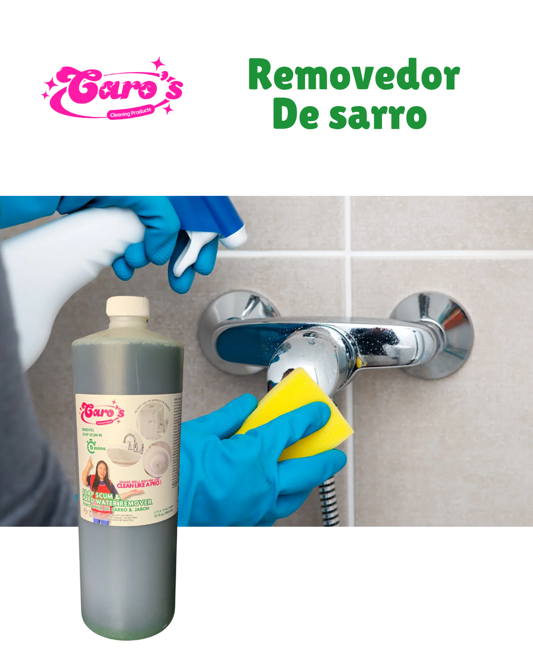 Caro's Removedor de Sarro y Jabón pegado 32oz