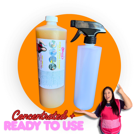 1x32oz Oven & Stove Cleaner + 1x16oz Bottle with Oven Cleaner with Spray