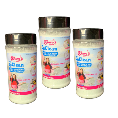 Caro's 3Clean 16oz - Limpiador de polvo para lavabo, inodoro, duchas