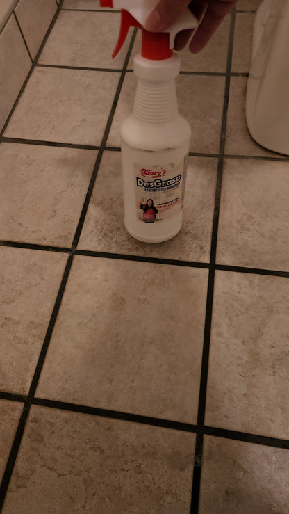 PACK x 6 - Caro's DesGrasa Concentrated Degreaser Tile, Grout, Grime, Dirt, Grease, Free of Scent (32 fl.oz) Bottle