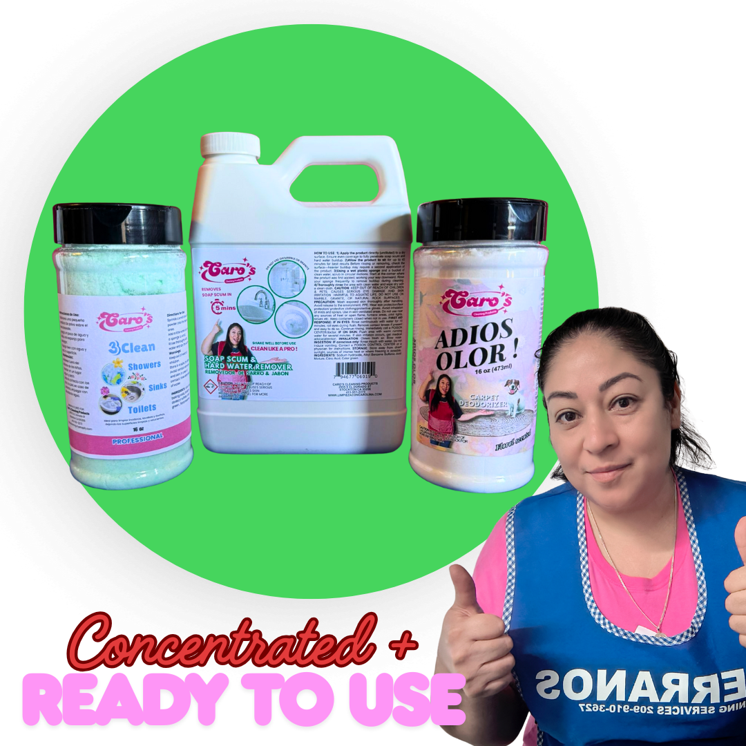 PACK: 1xAdios Olor 16oz + 1xRemoval of Soap scum & hardwater 32oz Square + 1x3Clean 16oz