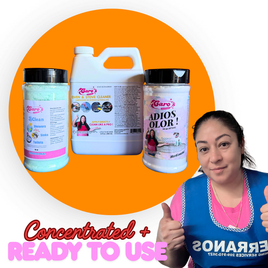 PACK: 1xAdios Olor 16oz + 1xOven 32oz Square + 1x3Clean 16oz