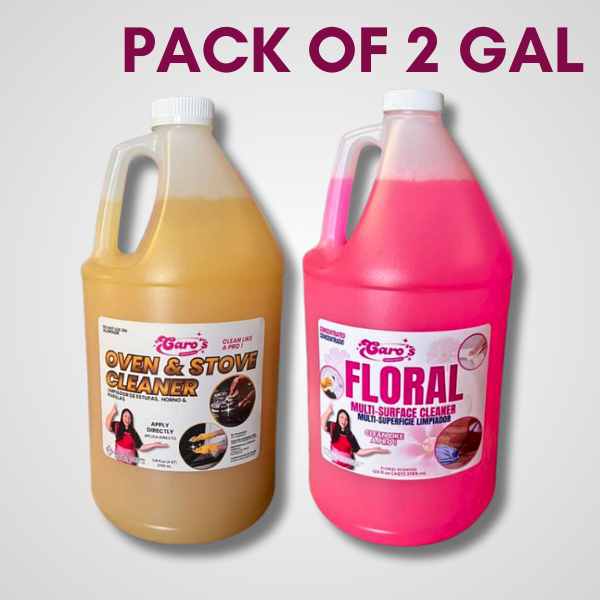 (1) Caro's Concentrated Floral Multi-Surface Cleaner 128 fl.oz & (1) Caro's Oven & Stove Cleaner 128 fl.oz