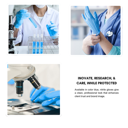 IFI Blue Nitrile Examination Gloves  100pz Home & Commercial