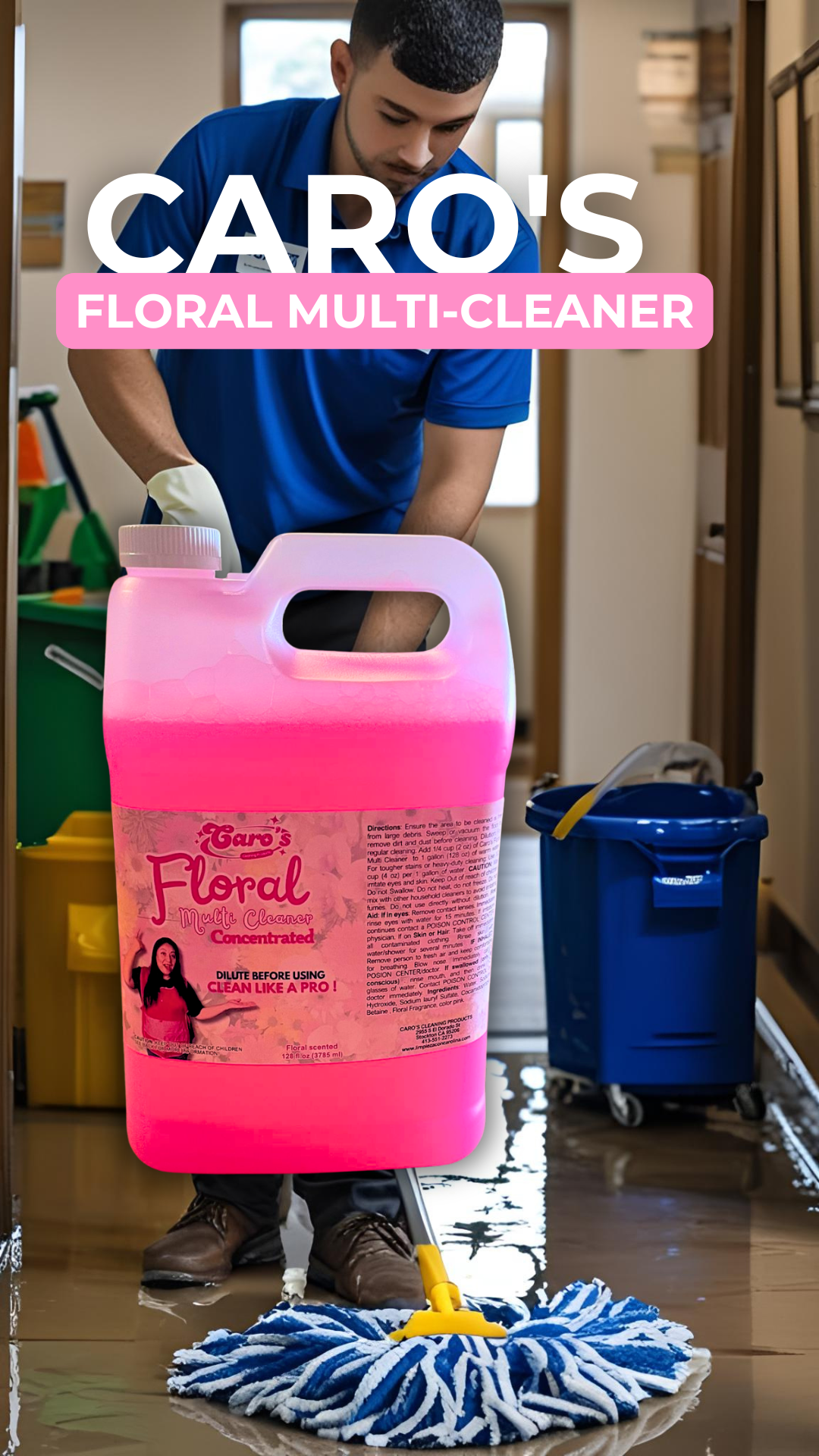 Gallon Pack Limonazo Multi-Surface, Wood Cleaner, Floral Multi-Surface Concentrated 128oz
