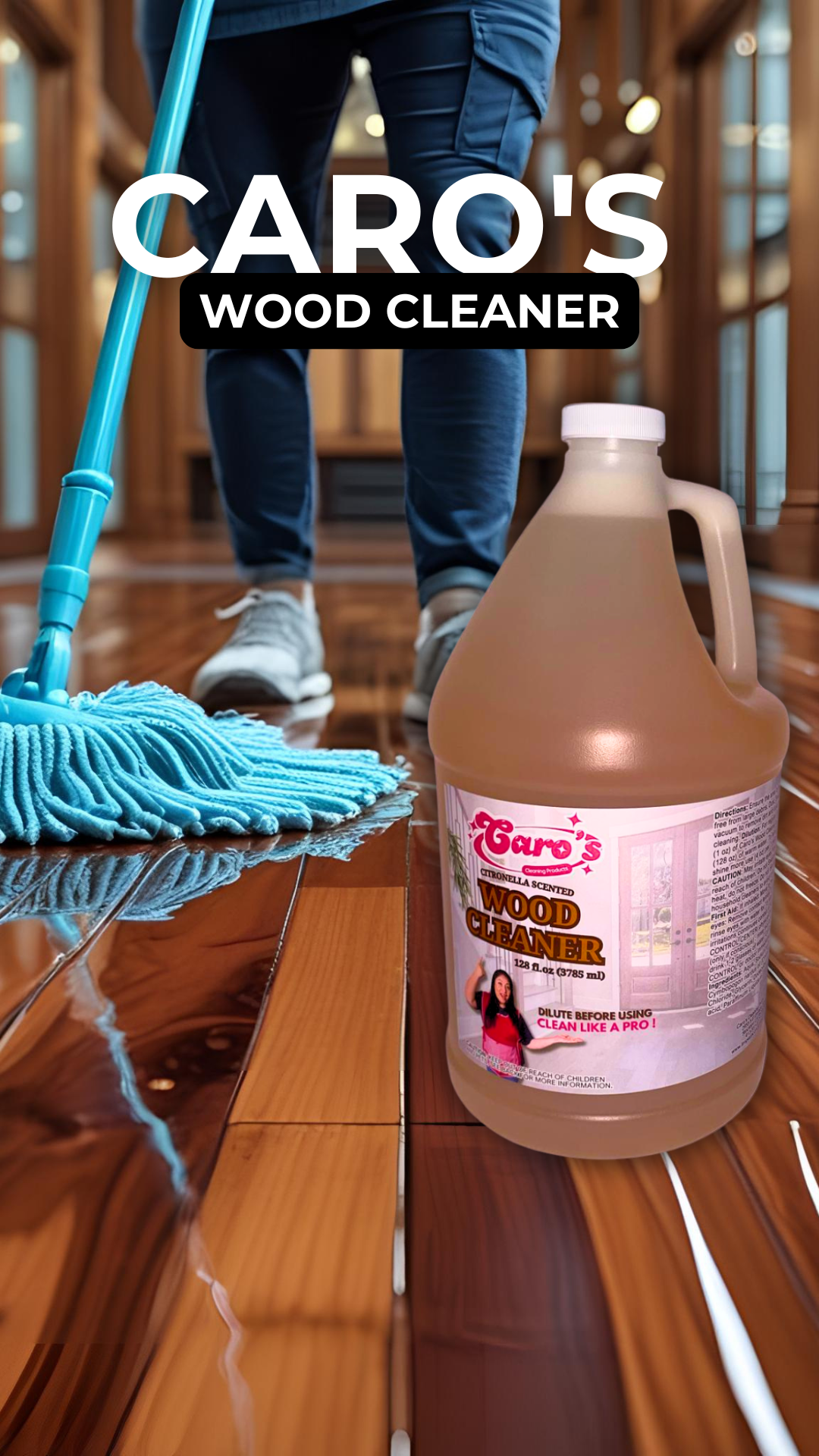 Gallon Pack Limonazo Multi-Surface, Wood Cleaner, Floral Multi-Surface Concentrated 128oz