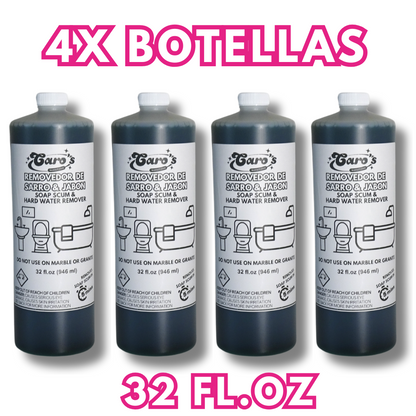 4x Botellas de Removedor de Sarro & Jabon 32oz