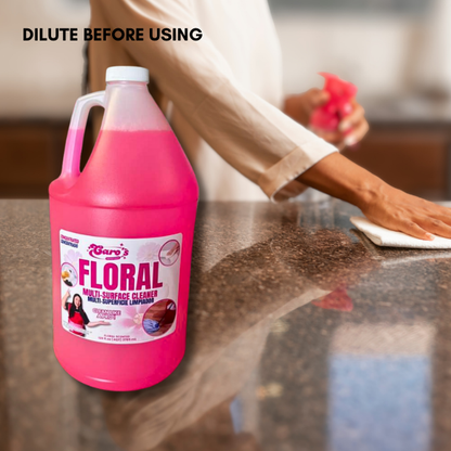 (1) Caro's Concentrated Limonazo Multi-Surface Cleaner 128 fl.oz AND (1) Caro's Floral Multi-Surface Cleaner 128 fl.oz