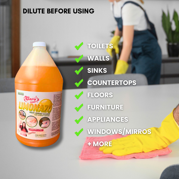 (1) Caro's Concentrated Limonazo Multi-Surface Cleaner 128 fl.oz AND (1) Caro's Floral Multi-Surface Cleaner 128 fl.oz