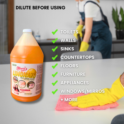 (1) Caro's Concentrated Limonazo Multi-Surface Cleaner 128 fl.oz AND (1) Caro's Floral Multi-Surface Cleaner 128 fl.oz