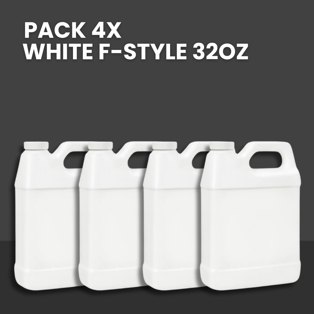 Empty White F-Style Bottle 32oz