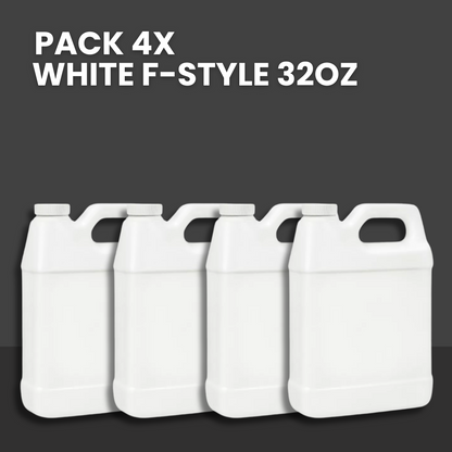 Empty White F-Style Bottle 32oz