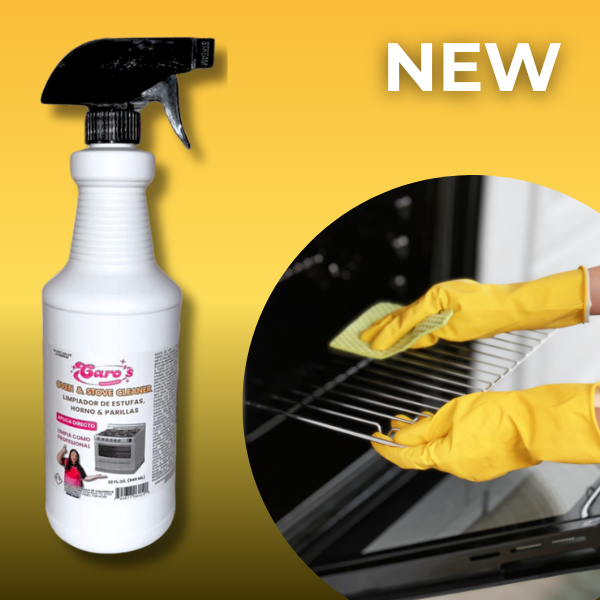 Caja de 10  Caro's Oven & Stove Cleaner Spray Bottle W/ Nozzle Include 32 fl.oz - Grills, BBQ's, Pots, Pans, Cazos, Planchas + More