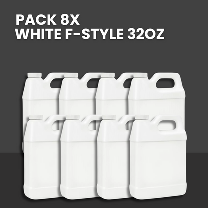 Empty White F-Style Bottle 32oz