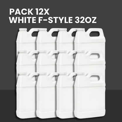 Empty White F-Style Bottle 32oz