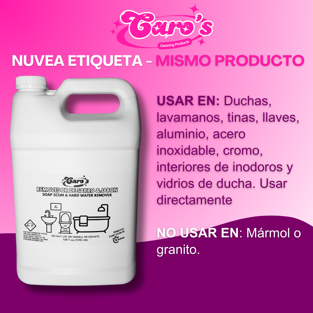 Caro's Removedor de Sarro y Jabon Pegado de 128 oz 1 Gallon