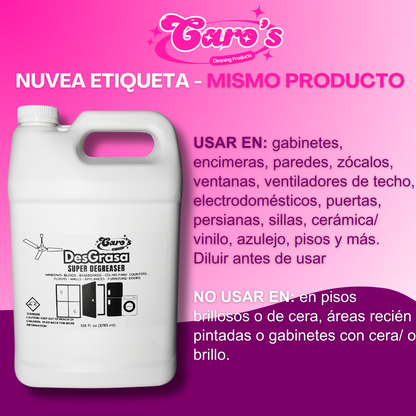 Gallon de Caro's DesGrasa (128oz) Concentrado