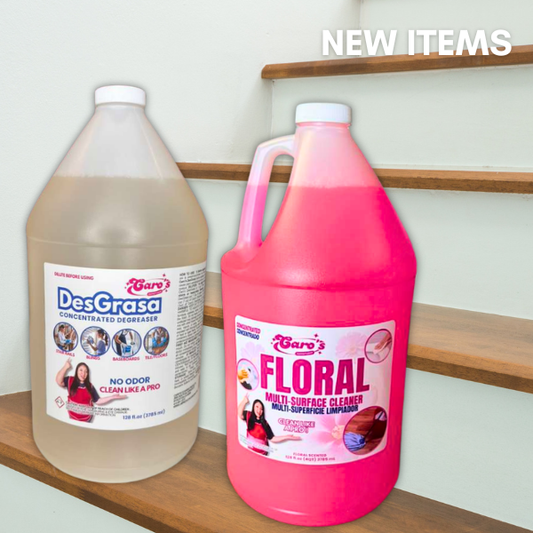(1) Concentrated Floral Multi-Surface Cleaner 128 fl.oz & (1) DesGrasa Concentrated Degreaser 128 fl.oz