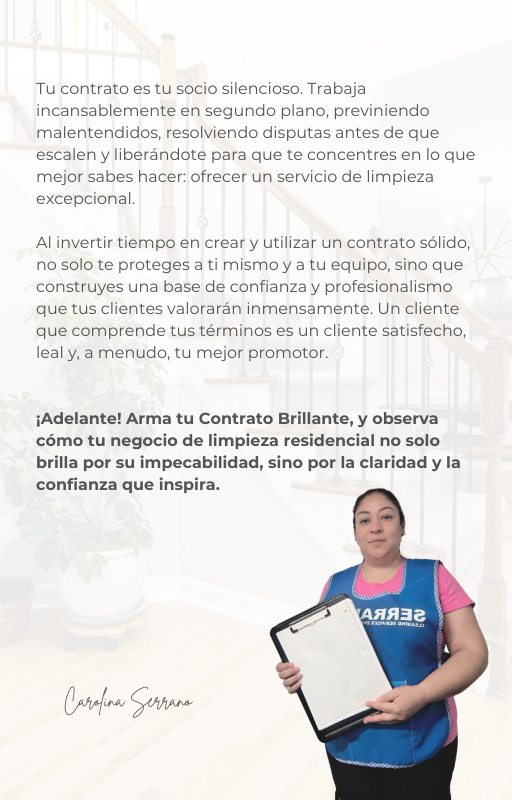 Negocio de Limpieza Sin Sorpresas Contrato y Su importancia de Carolina Serrano Pdf e-book