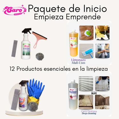 Paque de inicio en el negocio de limpieza de casas.