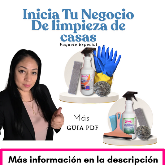 Paque de inicio en el negocio de limpieza de casas.