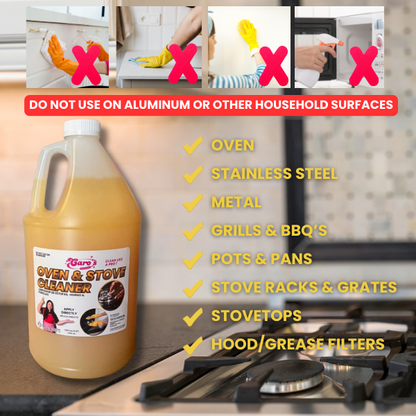 30% OFF -  (1) Caro's Soap Scum & Hard Water Remover 128 fl.oz AND (1) Caro's Oven & Stove Cleaner 128 fl.oz Gallon