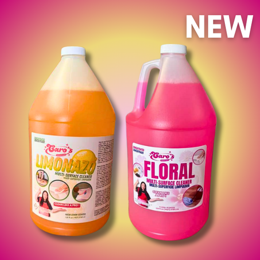(1) Caro's Concentrated Limonazo Multi-Surface Cleaner 128 fl.oz AND (1) Caro's Floral Multi-Surface Cleaner 128 fl.oz