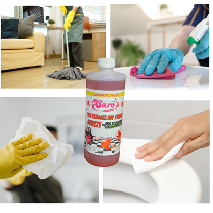 Caro's Ultimate Team Cleaning Pack - Oven & Stove Cleaner, Soap Scum Hard Water Remover, Watermelon Multi-Surface Cleaner, DesGrasa Concentrated Degreaser Kitchen, Bathroom and Houshold Cleaners 32 fl.oz