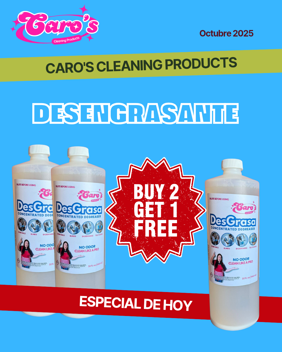 Caro's Desgrasa 32oz Concentrado
