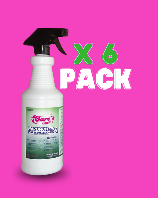 PACK x 6 - Caro's Soap Scum & Hard Water Remover Spray Bottle 32 fl.oz